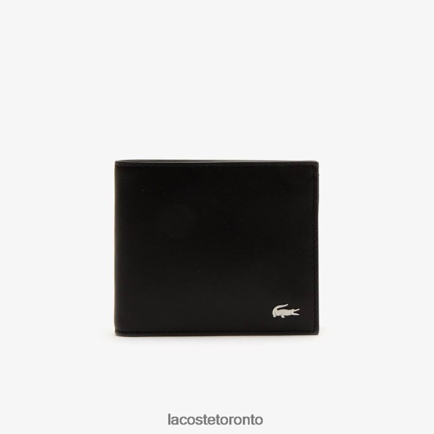 Bags  Leather Goods Lacoste Fitzgerald Leather Wallet And Card Holder Set Black Men Z60BPR2043