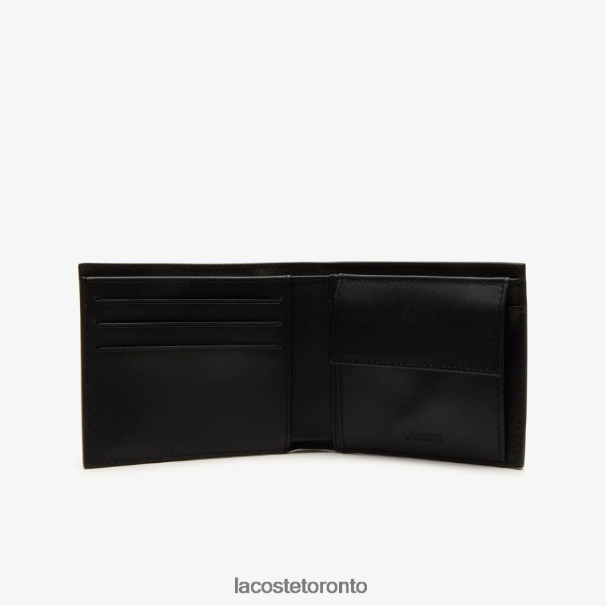 Bags  Leather Goods Lacoste Fitzgerald Leather Wallet And Card Holder Set Black Men Z60BPR2043