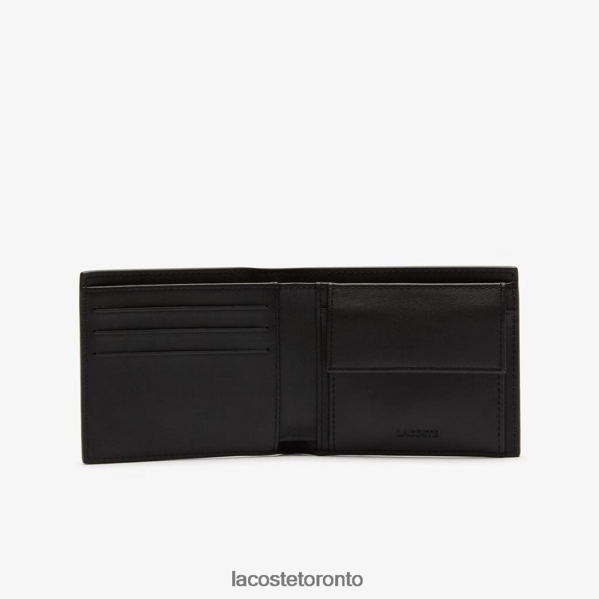 Bags  Leather Goods Lacoste Fitzgerald Leather Wallet Black Men Z60BPR1943