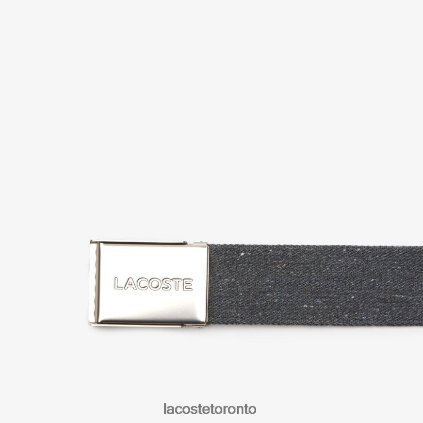 Bags  Leather Goods Lacoste L1212 Branded Buckle Belt Noir Chine Men Z60BPR2117