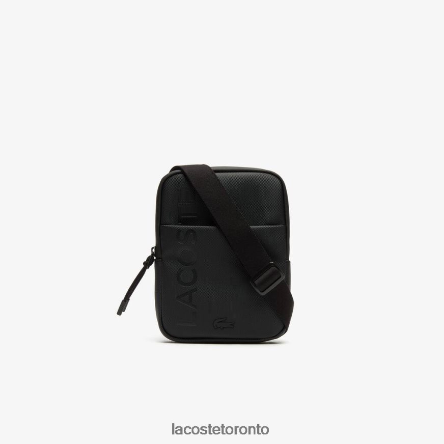 Bags  Leather Goods Lacoste L1212 Branded Zippered Small Flat Bag Black Men Z60BPR2008