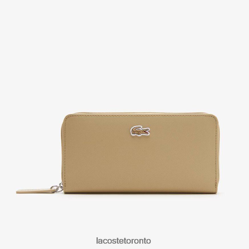 Bags  Leather Goods Lacoste L1212 Concept Petit Pique 12 Card Zip Wallet Brindille Women Z60BPR2812