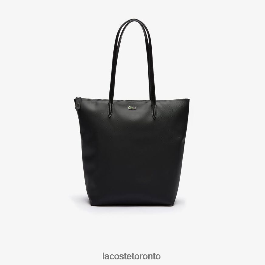 Bags  Leather Goods Lacoste L1212 Concept Vertical Zip Tote Bag Black Women Z60BPR2847