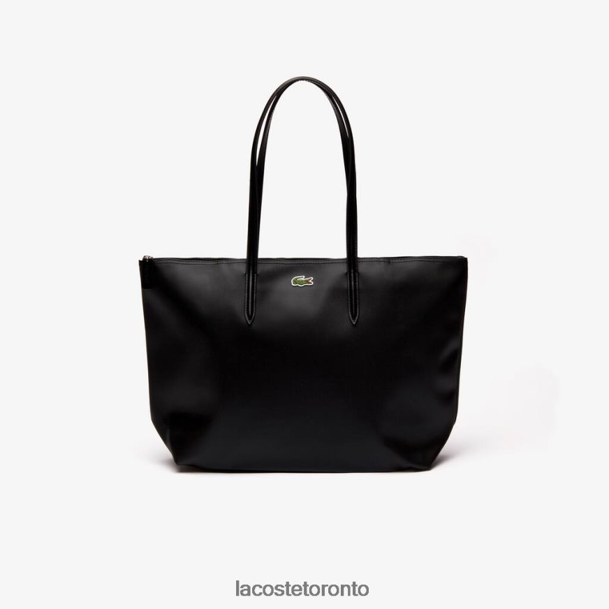 Bags  Leather Goods Lacoste L1212 Concept Zip Tote Bag Black Women Z60BPR2766