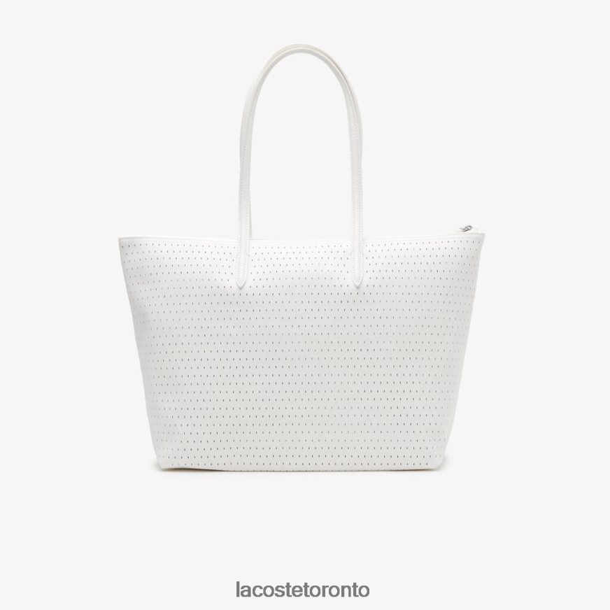 Bags  Leather Goods Lacoste L1212 Large Perforated Tote Farine Women Z60BPR2761