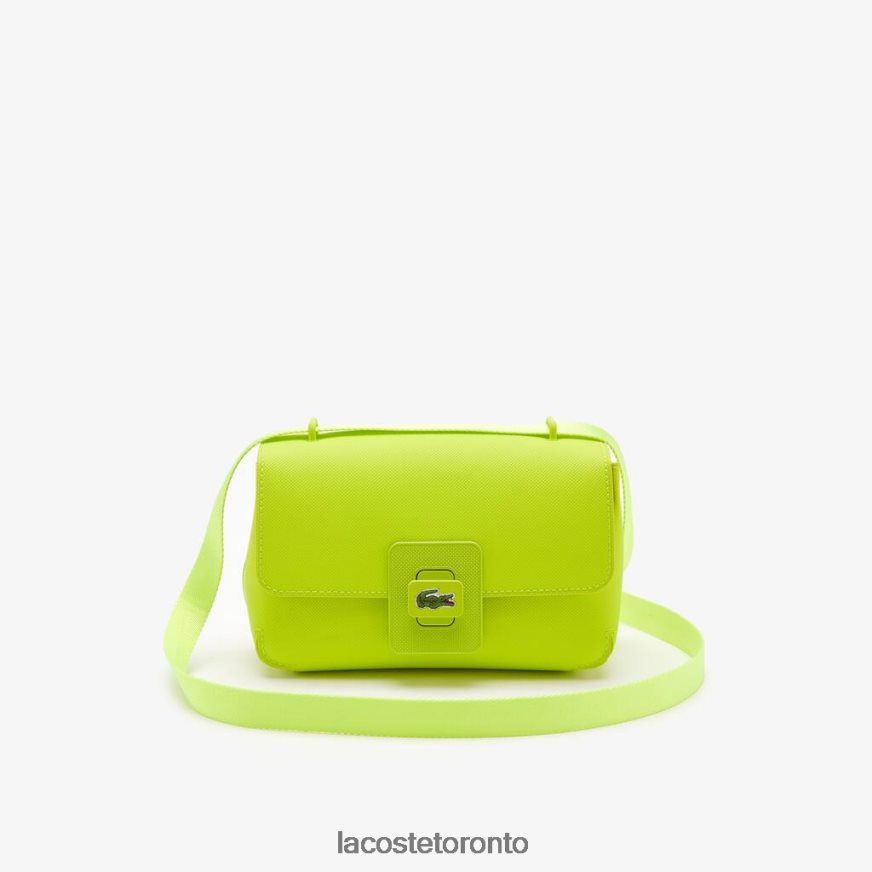 Bags  Leather Goods Lacoste L1212 Metal Clasp Crossover Bag Lime Women Z60BPR2851