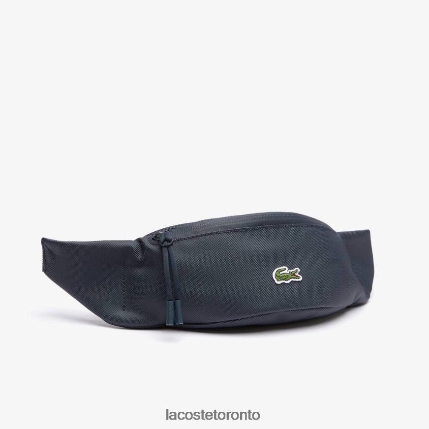 Bags  Leather Goods Lacoste LCST Coated Canvas Zippered Fanny Pack Eclipse Unisex Z60BPR2066