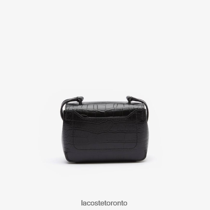 Bags  Leather Goods Lacoste Leather Crossbody Bag Black Women Z60BPR2888