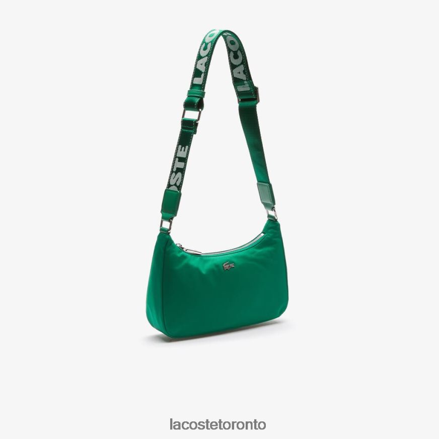 Bags  Leather Goods Lacoste Metal Crocodile Branded Strap Nylon Shoulder Bag Estival Blanc Unisex Z60BPR2019