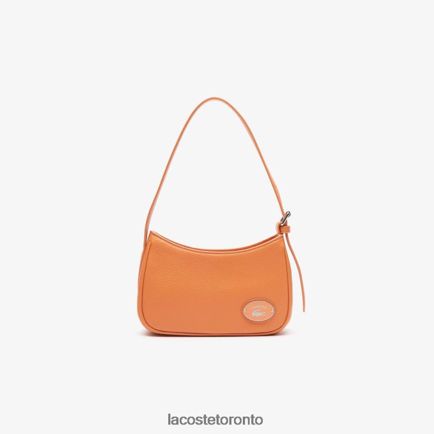 Bags  Leather Goods Lacoste Metal Plate Grained Leather Shoulder Bag Poterie Women Z60BPR2855