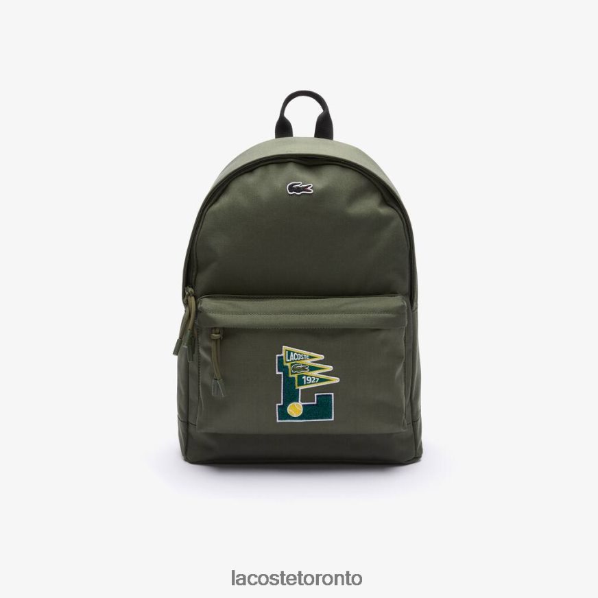 Bags  Leather Goods Lacoste Neocroc Pennants L Badge Canvas Backpack L Patch Baobab Men Z60BPR2070