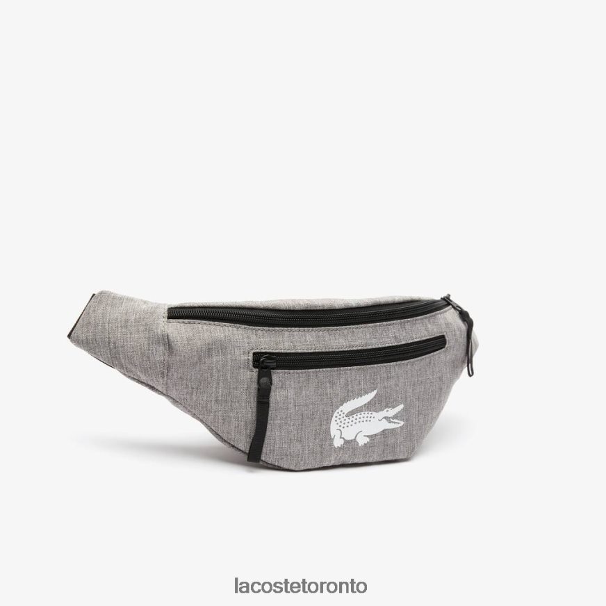 Bags  Leather Goods Lacoste Recycled Fiber Belt Bag Gris Chine Men Z60BPR2005