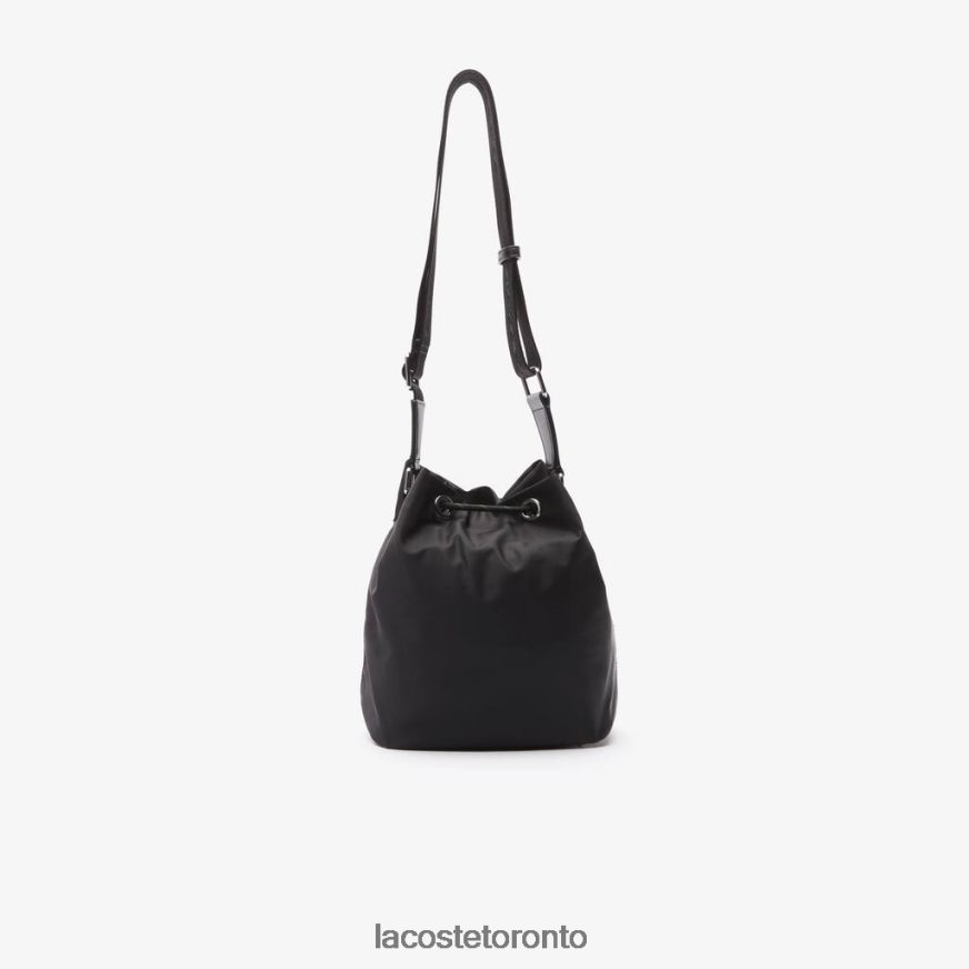 Bags  Leather Goods Lacoste Signature Patch Bucket Bag Black Women Z60BPR2876