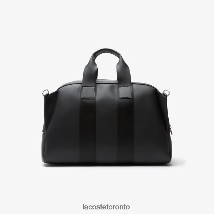 Bags  Leather Goods Lacoste Supple Leather Weekend Bag Black Unisex Z60BPR2101