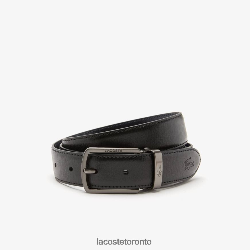 Bags  Leather Goods Lacoste Two Pin Buckle Belt Gift Set Noir Marine 166 Men Z60BPR2113