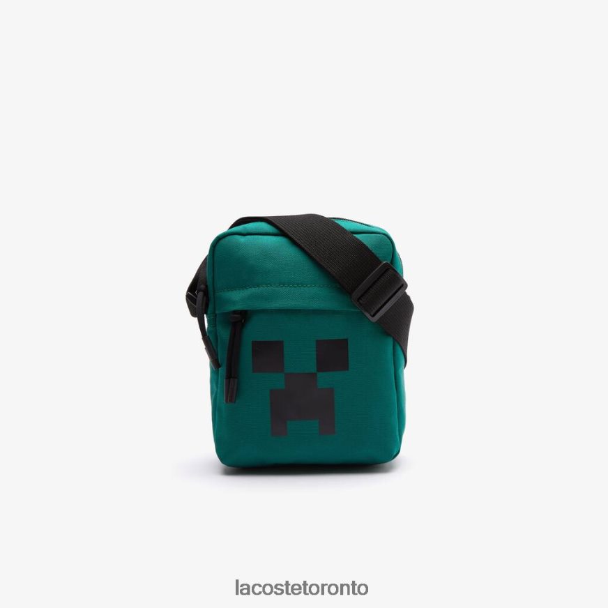 Bags  Leather Goods Lacoste x Minecraft Print Canvas Vertical Crossover Bag Foret Minecraft Men Z60BPR2033