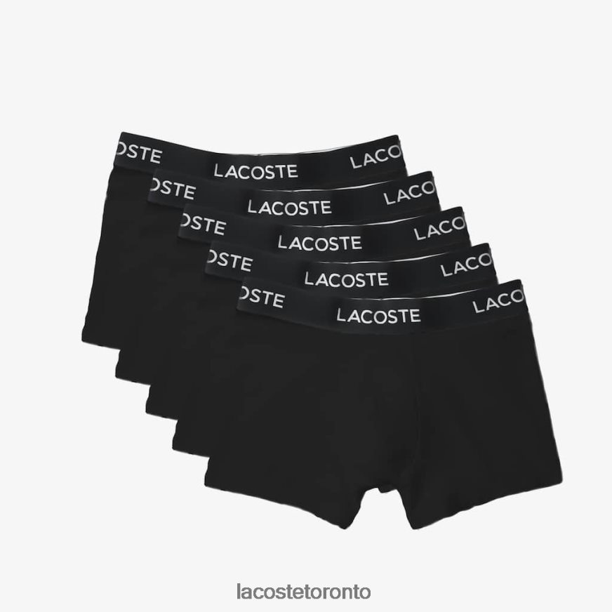 Clothing Lacoste 5-pack Stretch Cotton Trunks Black Men Z60BPR1412