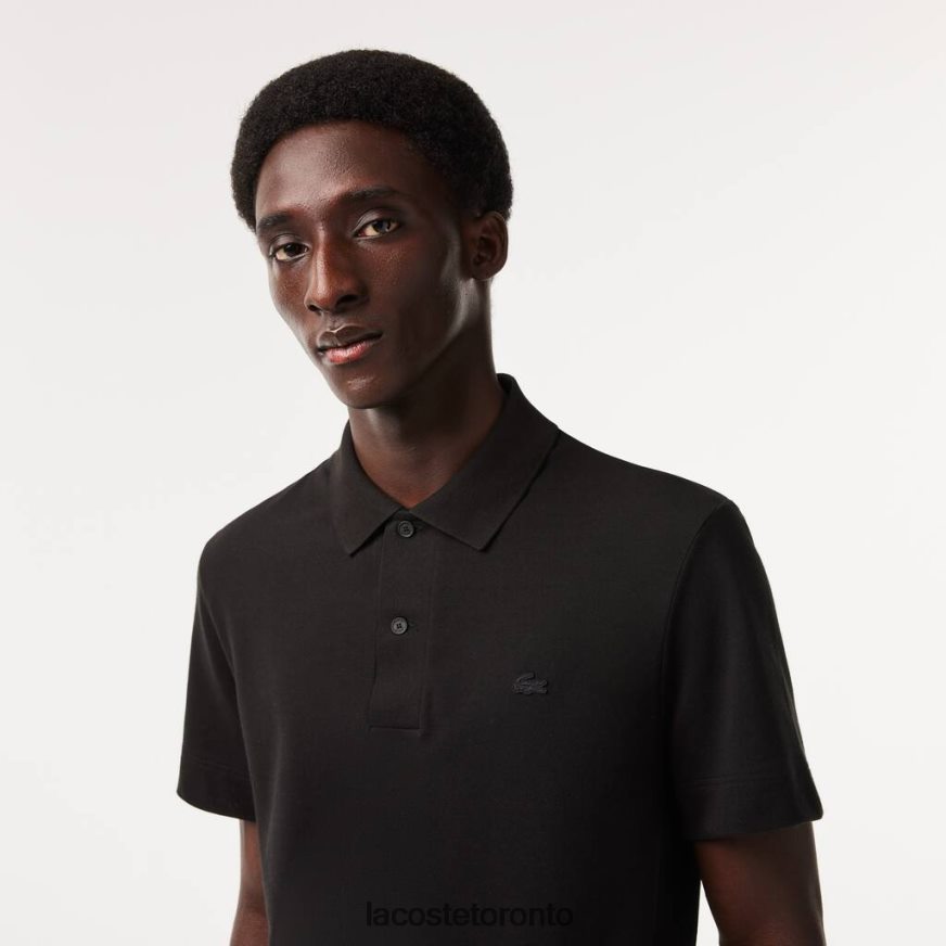 Clothing Lacoste Active Movement Breathable Cotton Pique Polo Black Men Z60BPR173