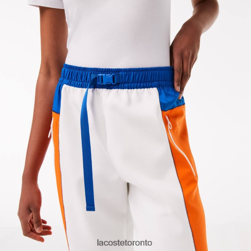 Clothing Lacoste Badge Colorblock Trackpants White/Blue/Orange/Blue Women Z60BPR2553