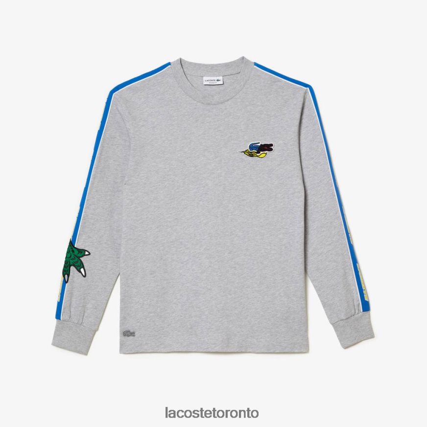 Clothing Lacoste Branded Band T-Shirt Grey Chine Men Z60BPR719