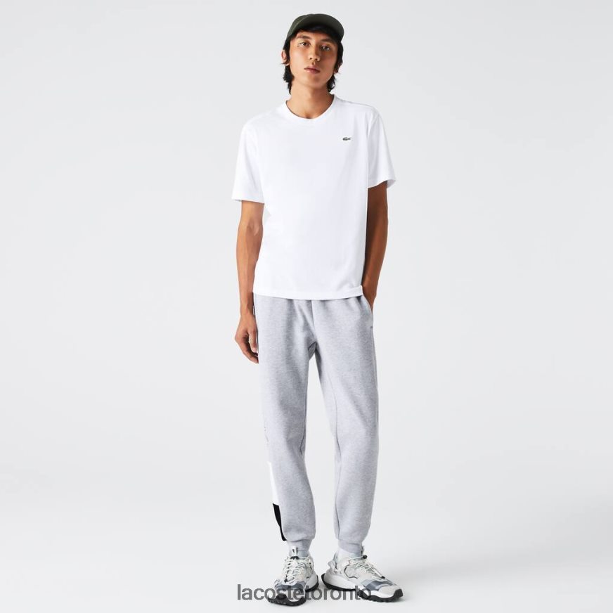 Clothing Lacoste Branded Colorblock Fleece Jogging Pants Grey Chine/White/Black Men Z60BPR1108