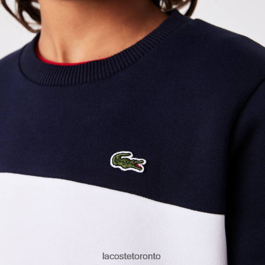 Clothing Lacoste Branded Crew Neck Sweatshirt Navy Blue/White/Red Kids Z60BPR3237