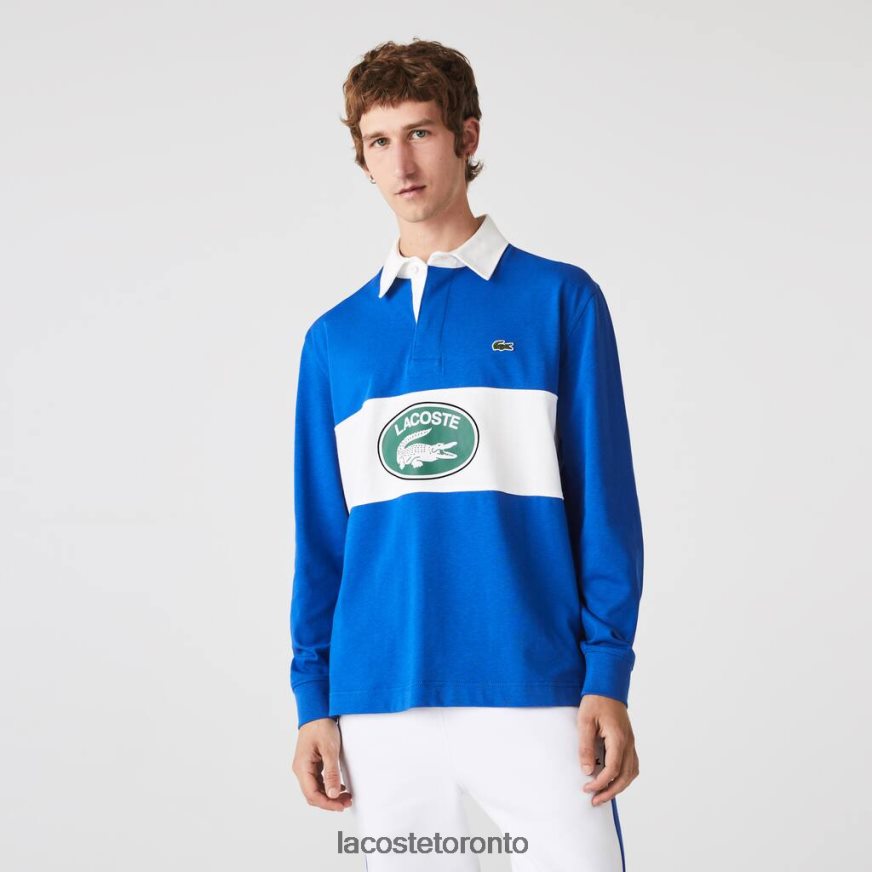 Clothing Lacoste Branded Loose Fit Rugby Polo Blue Men Z60BPR1688