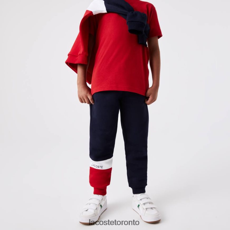 Clothing Lacoste Branded Trackpants Navy Blue/White/Red Kids Z60BPR3215