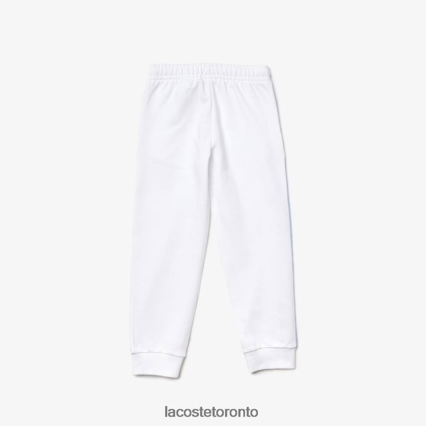 Clothing Lacoste Branding Cotton Fleece Jogging Pants White Kids Z60BPR3246