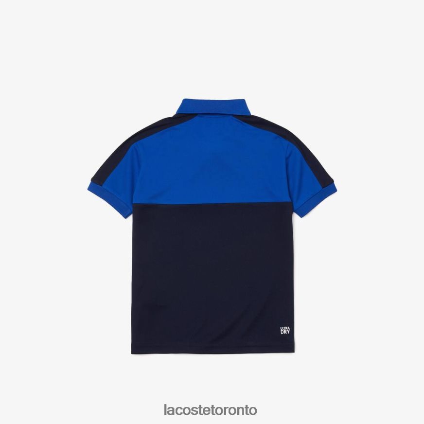 Clothing Lacoste Breathable Colourblock Pique Polo Shirt Blue/Navy Blue Kids Z60BPR3183