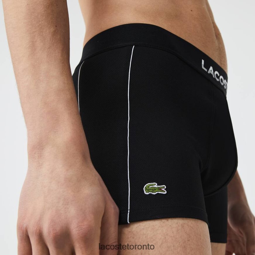 Clothing Lacoste Breathable Technical Mesh Trunk Black/White Men Z60BPR1557