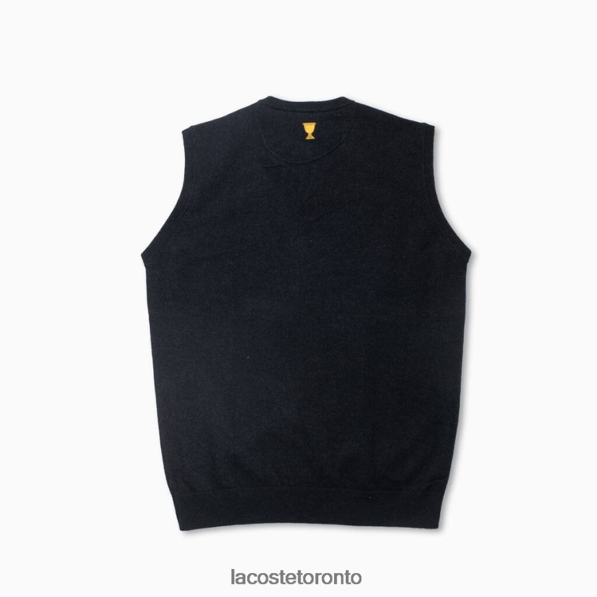 Clothing Lacoste Cashmere Sweater Vest Black Men Z60BPR1543