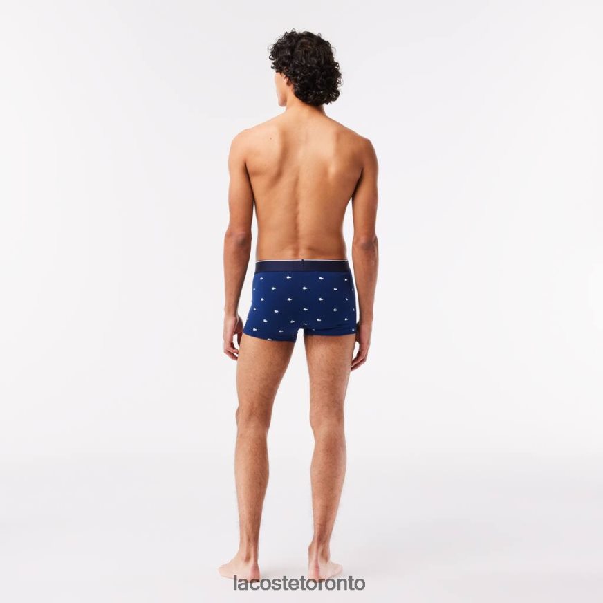 Clothing Lacoste Casual Signature Boxer Trunks 3-Pack Navy Blue/Grey Chine/Red Men Z60BPR1327