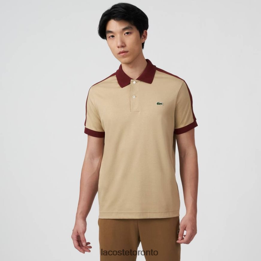 Clothing Lacoste Classic Fit Contrast Collar Polo Beige Men Z60BPR580