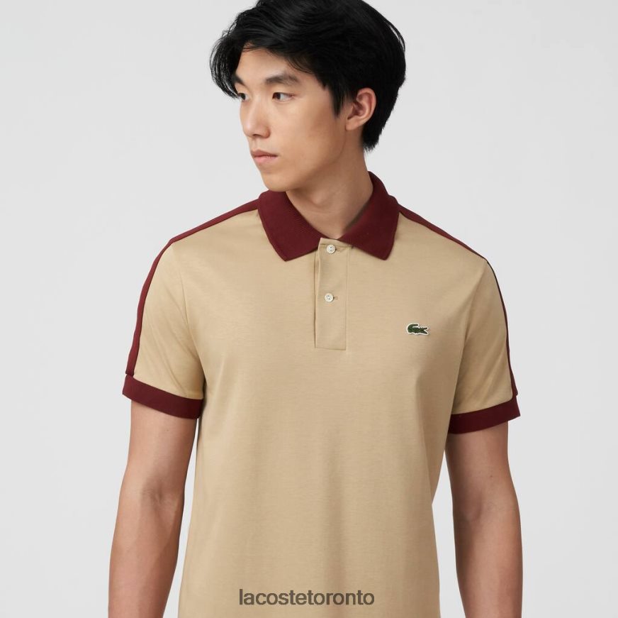 Clothing Lacoste Classic Fit Contrast Collar Polo Beige Men Z60BPR580