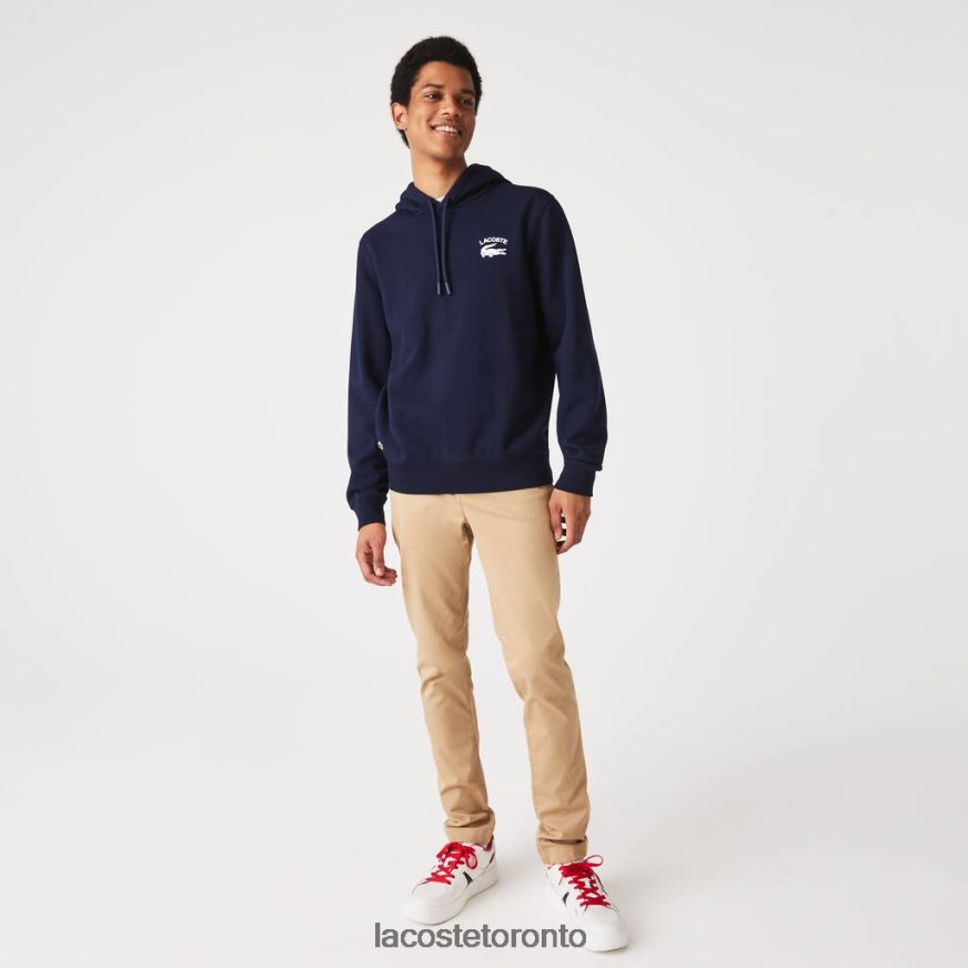 Clothing Lacoste Classic Fit Solid Hooded Sweatshirt Navy Blue Men Z60BPR359