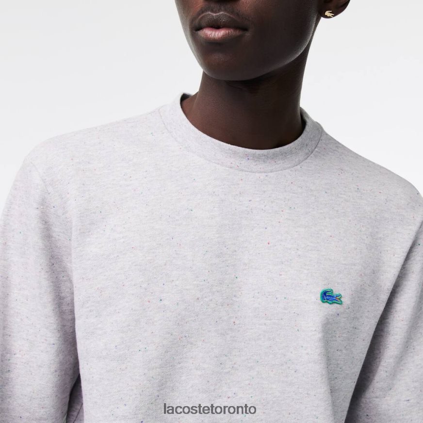 Clothing Lacoste Classic Fit Speckled Print Fleece Sweatshirt Grey Chine Men Z60BPR967