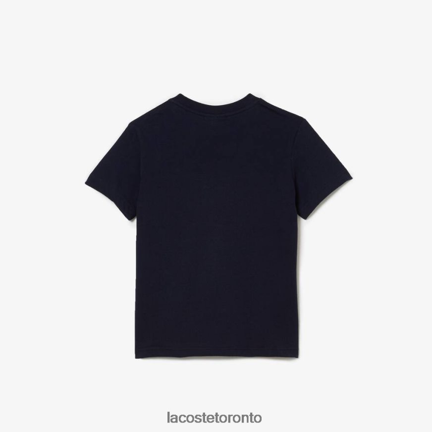 Clothing Lacoste Color-Block Cotton Jersey T-Shirt Navy Blue/White/Red Kids Z60BPR3180