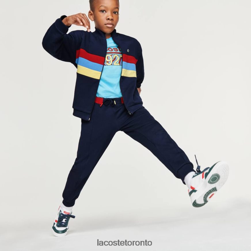 Clothing Lacoste Colored Waistband Fleece Jogging Pants Navy Blue Kids Z60BPR3266