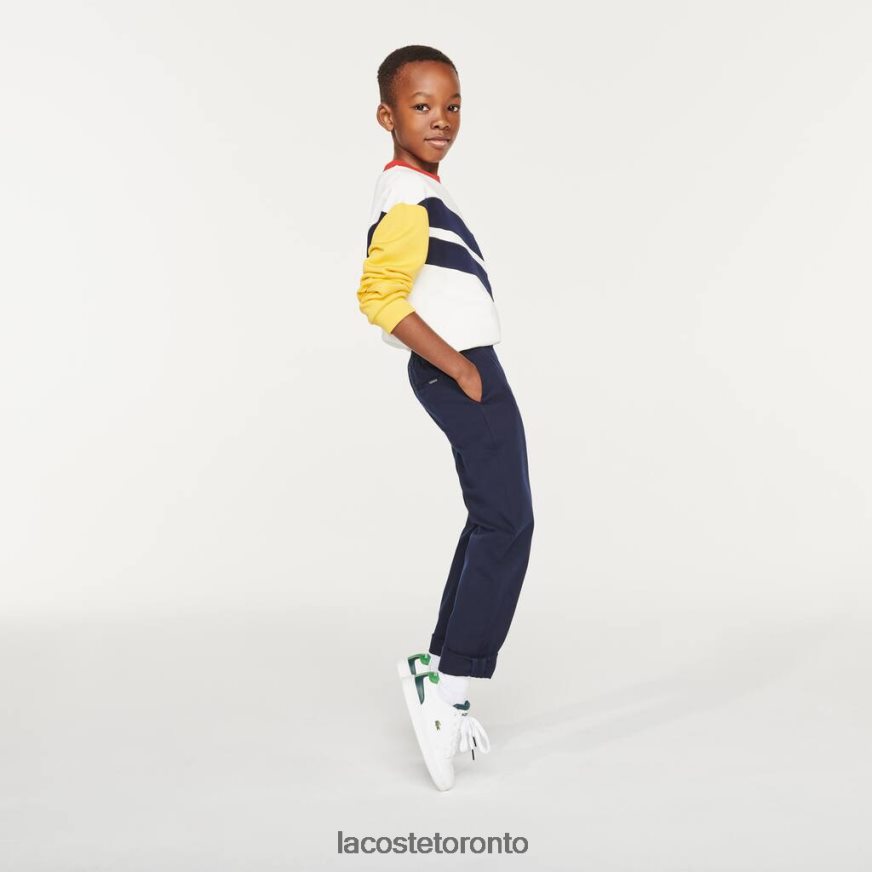 Clothing Lacoste Comfortable Lightweight Cotton Pants Navy Blue Kids Z60BPR3296