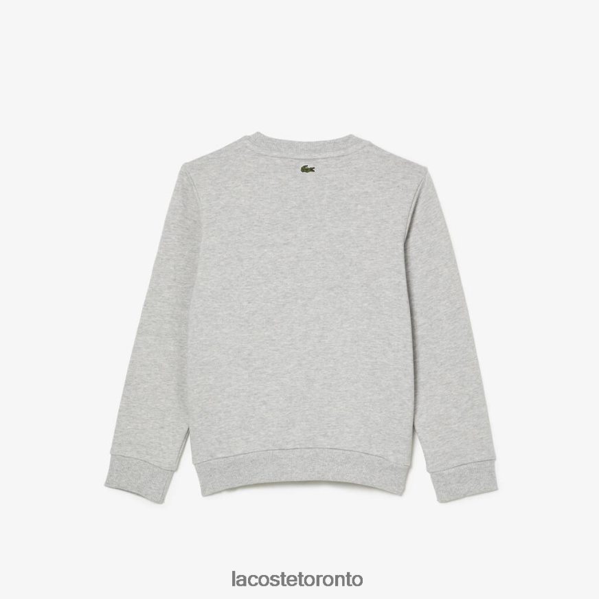 Clothing Lacoste Contrast Branded Colorblock Sweatshirt Grey Chine Kids Z60BPR3057