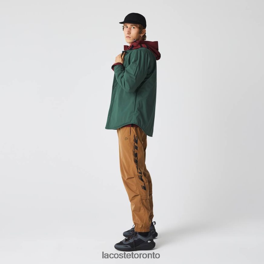 Clothing Lacoste Contrast Oversized Branding Trackpants Brown Men Z60BPR1002