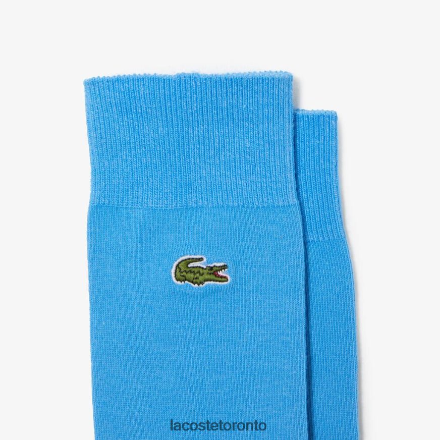 Clothing Lacoste Cotton Blend High-Cut Socks Blue Unisex Z60BPR1660