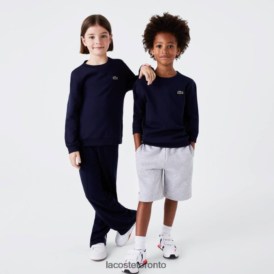 Clothing Lacoste Cotton Fleece Sweatshirt Navy Blue Kids Z60BPR2973