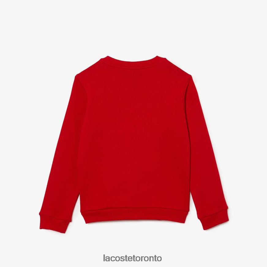 Clothing Lacoste Cotton Fleece Sweatshirt Red Kids Z60BPR2974