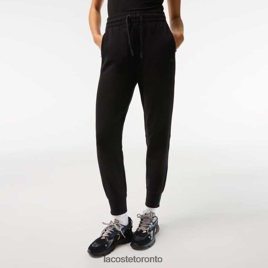 Clothing Lacoste Cotton Jersey Trackpants Black Women Z60BPR2404