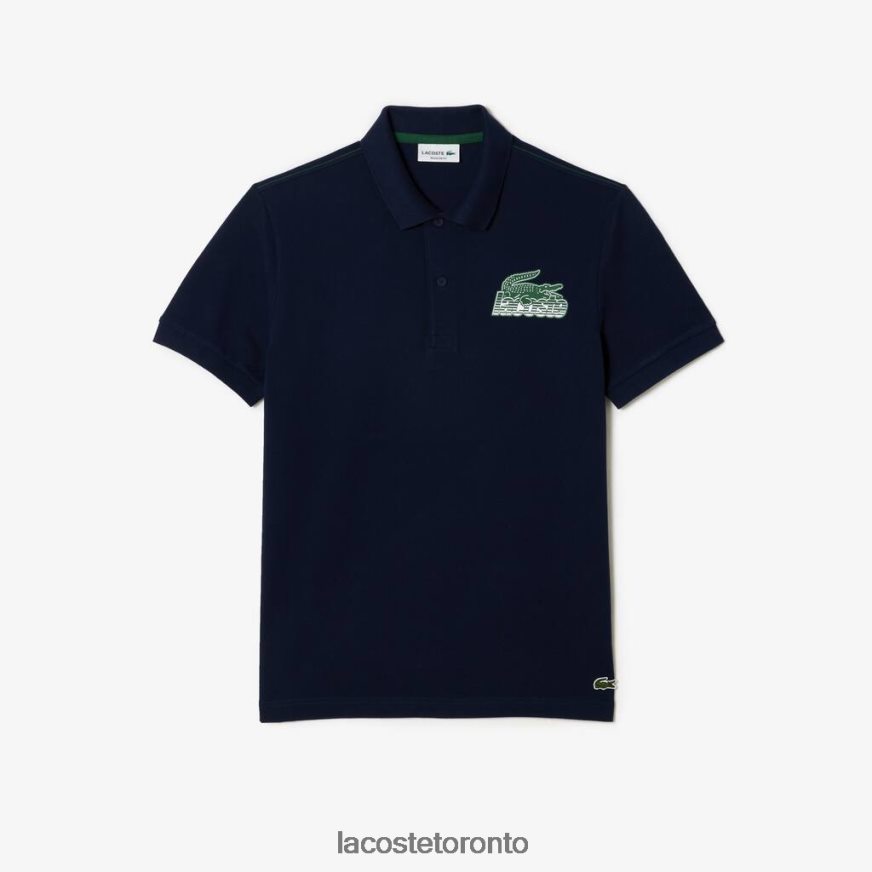 Clothing Lacoste Cotton Mini-Pique Polo Navy Blue Men Z60BPR100