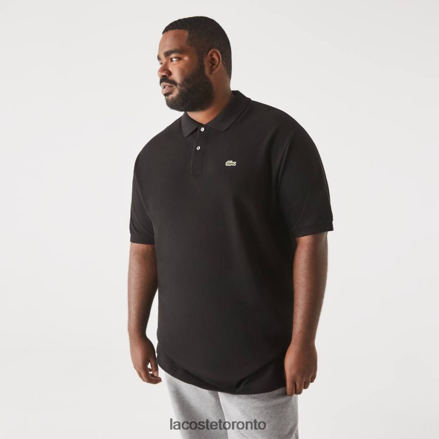 Clothing Lacoste Cotton Petit Pique Polo - Plus Size - Big Black Men Z60BPR170