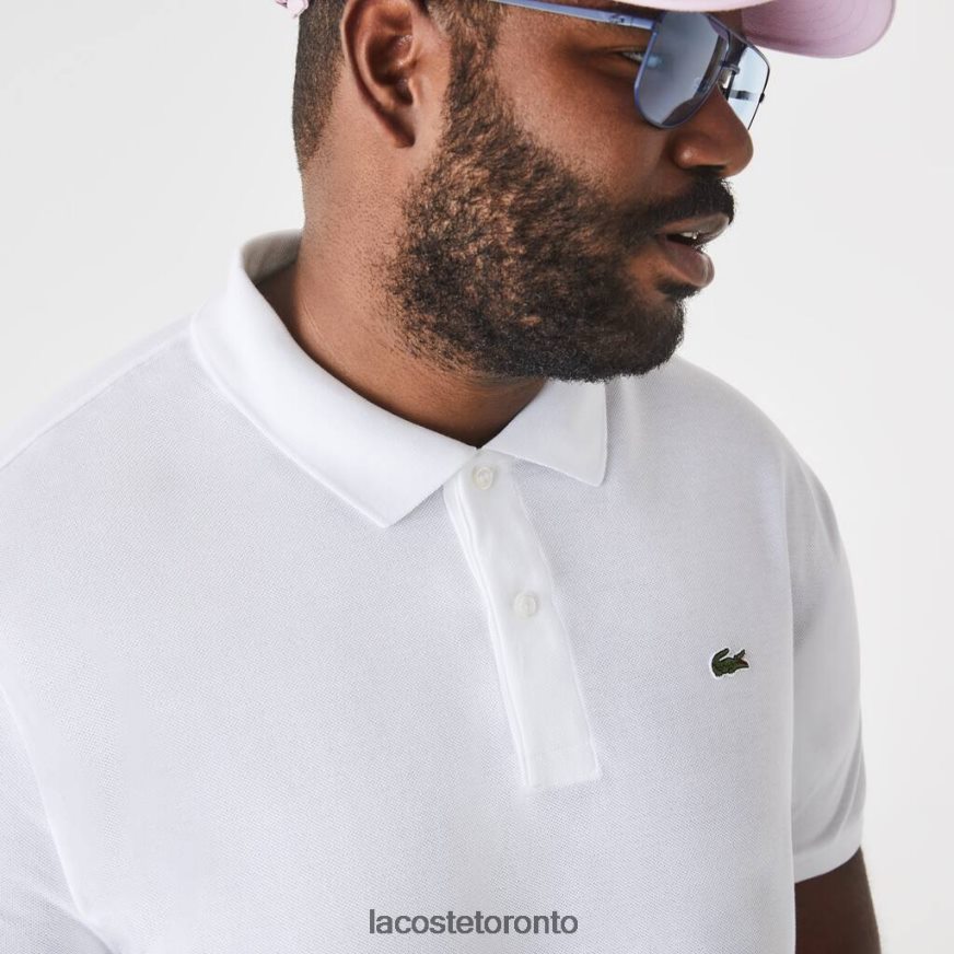 Clothing Lacoste Cotton Petit Pique Polo - Plus Size - Big White Men Z60BPR169