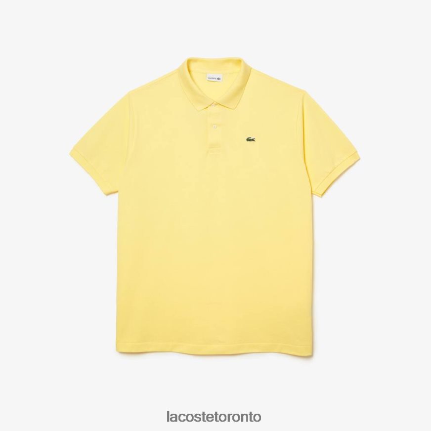 Clothing Lacoste Cotton Petit Pique Polo - Plus Size - Tall Yellow Men Z60BPR186